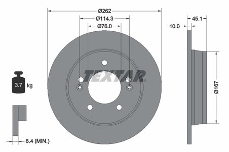 Disc frana Textar 92240003