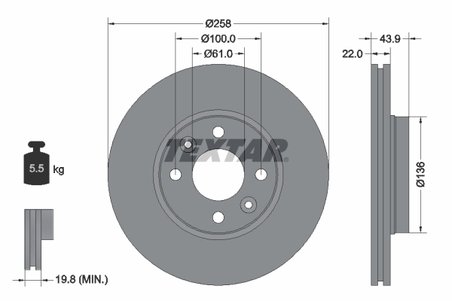 Disc frana Textar 92241503