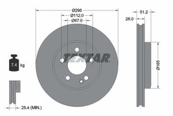 DISC FRANA TEXTAR 92241603 - Compatibil cu INFINITI, MERCEDES-BENZ