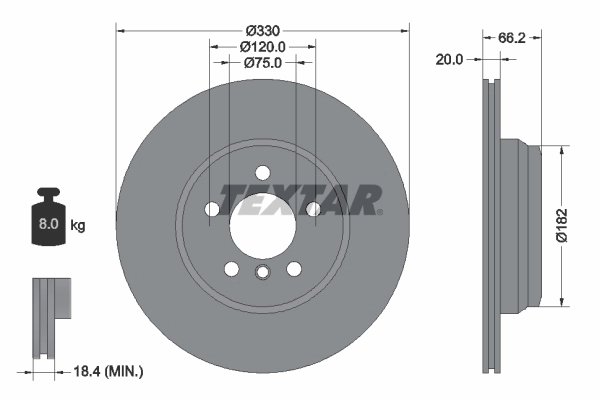 Disc frana Textar 92241903