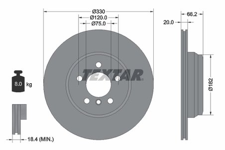 Disc frana Textar 92241903