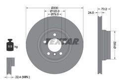 DISC FRANA TEXTAR 92242005 - Compatibil cu BMW
