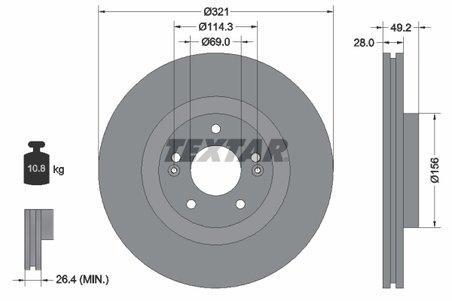 Disc frana Textar 92242905