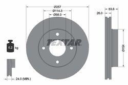 DISC FRANA TEXTAR 92253103 - Compatibil cu MITSUBISHI, NISSAN, NISSAN (ZHENGZHOU)