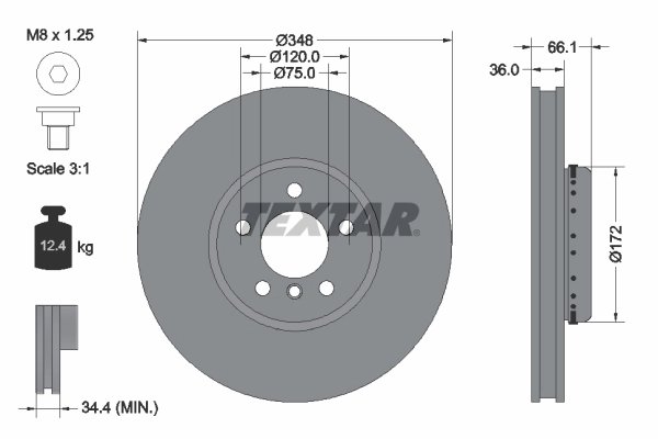 Disc frana Textar 92253725