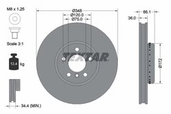 DISC FRANA TEXTAR 92253825 - Compatibil cu BMW