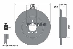 DISC FRANA TEXTAR 92253903 - Piesa auto compatibila cu mai multe marci