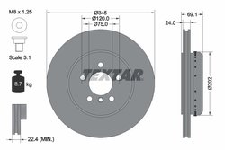 DISC FRANA TEXTAR 92253925 - Compatibil cu BMW
