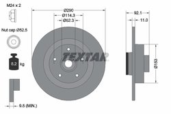 DISC FRANA TEXTAR 92254103 - Compatibil cu RENAULT