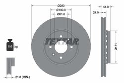 Disc frana Textar 92254603