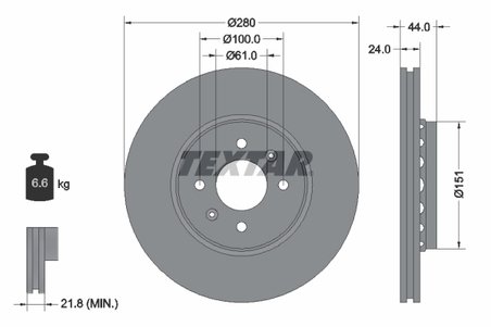 Disc frana Textar 92254603