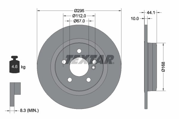 DISC FRANA TEXTAR 92254903 - Compatibil cu INFINITI, MERCEDES-BENZ, MERCEDES-BENZ (BBDC)