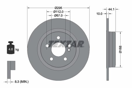 DISC FRANA TEXTAR 92254903 - Compatibil cu INFINITI, MERCEDES-BENZ, MERCEDES-BENZ (BBDC)