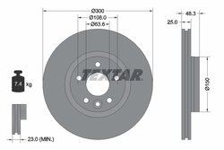 DISC FRANA TEXTAR 92255703 - Compatibil cu VOLVO