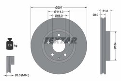 DISC FRANA TEXTAR 92257405 - Compatibil cu HONGQI, MAZDA, MAZDA (CHANGAN), MAZDA (FAW)