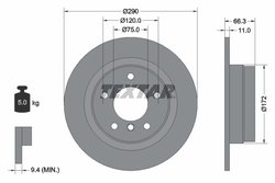 DISC FRANA TEXTAR 92261003 - Compatibil cu BMW