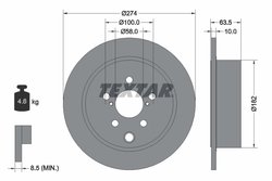 DISC FRANA TEXTAR 92262003 - Compatibil cu SUBARU