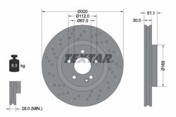 Disc frana Textar 92262103