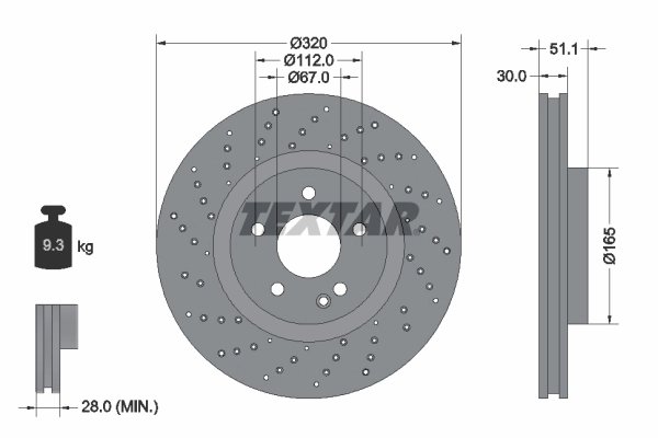 Disc frana Textar 92262103