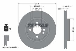 DISC FRANA TEXTAR 92262403 - Compatibil cu MINI
