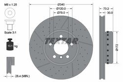 DISC FRANA TEXTAR 92265025 - Compatibil cu BMW, BMW (BRILLIANCE)
