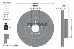 DISC FRANA TEXTAR 92265225 - Compatibil cu BMW