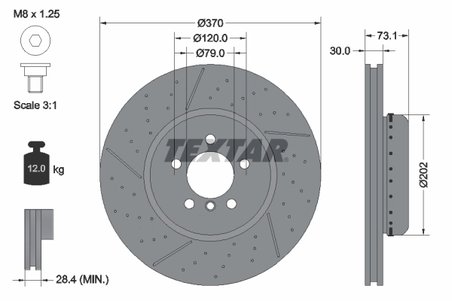 DISC FRANA TEXTAR 92265425 - Compatibil cu BMW
