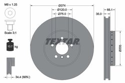DISC FRANA TEXTAR 92266025 - Compatibil cu BMW