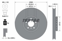 DISC FRANA TEXTAR 92266425 - Compatibil cu BMW