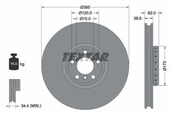 DISC FRANA TEXTAR 92266525 - Compatibil cu BMW