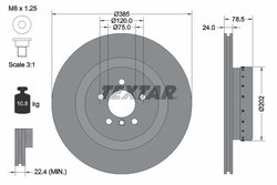 DISC FRANA TEXTAR 92266625 - Compatibil cu BMW