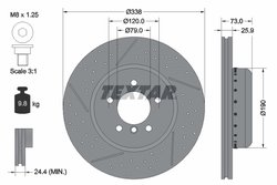 DISC FRANA TEXTAR 92266925 - Compatibil cu BMW