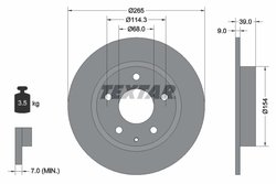 Disc frana Textar 92267703