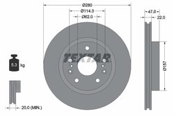DISC FRANA TEXTAR 92268303 - Compatibil cu SUZUKI