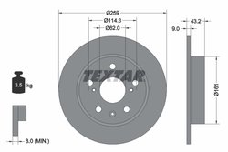 Disc frana Textar 92268403