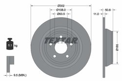 DISC FRANA TEXTAR 92268703 - Compatibil cu FORD, FORD (CHANGAN), FORD AUSTRALIA, LINCOLN
