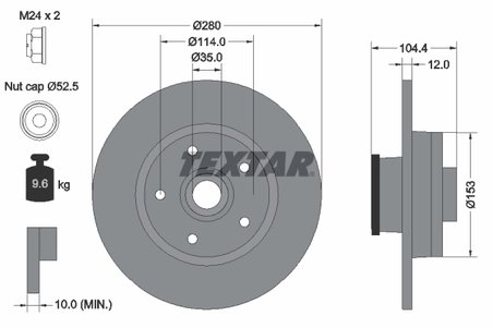 Disc frana Textar 92268903