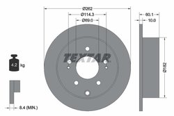 DISC FRANA TEXTAR 92269403 - Compatibil cu MITSUBISHI