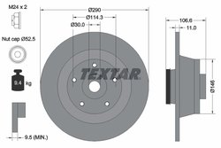 DISC FRANA TEXTAR 92269603 - Compatibil cu RENAULT