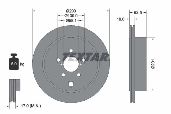 Disc frana Textar 92270903