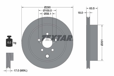 Disc frana Textar 92270903