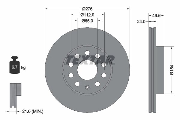Disc frana Textar 92271903