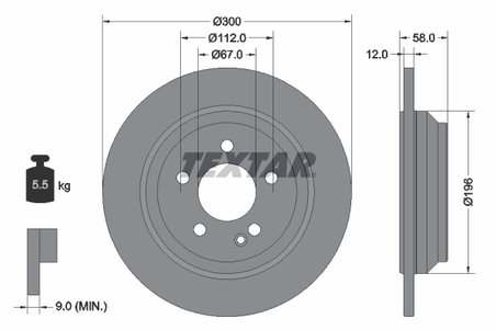 Disc frana Textar 92272703