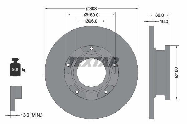Disc frana Textar 92273903