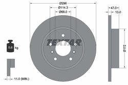 DISC FRANA TEXTAR 92274003 - Compatibil cu NISSAN, RENAULT