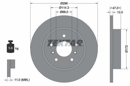 Disc frana Textar 92274003