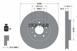 DISC FRANA TEXTAR 92274203 - Compatibil cu NISSAN, RENAULT, SAMSUNG