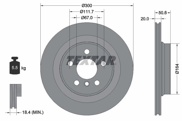 DISC FRANA TEXTAR 92274503 - Compatibil cu BMW, BMW (BRILLIANCE), MINI, ZINORO