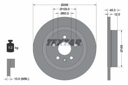 DISC FRANA TEXTAR 92275203 - Compatibil cu CHEVROLET, HOLDEN, OPEL, VAUXHALL