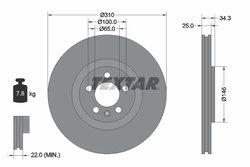 Disc frana Textar 92275905